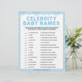 Celebrity Baby Names [Luxe kant [blauw]] Briefhoofd (Staand voorkant)