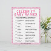 Celebrity Baby Names [Luxe kant [Roze]] Briefhoofd (Staand voorkant)