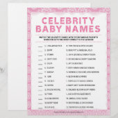 Celebrity Baby Names [Luxe kant [Roze]] Briefhoofd (Voorkant / Achterkant)