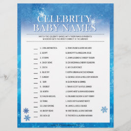 Celebrity Baby Names [Snowy Blue] Briefhoofd