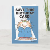 CELEBRITY CAT Birthday Kaart (Voorkant)