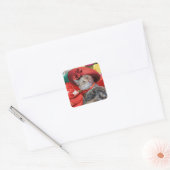 CELEBRITY CAT PRINCESS TATUS MET RED PET VIERKANTE STICKER (Envelop)