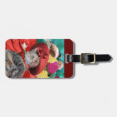 CELEBRITY CAT PRINCESS TATUS MET RODE PET EN DOOD BAGAGELABEL (Voorkant horizontaal)