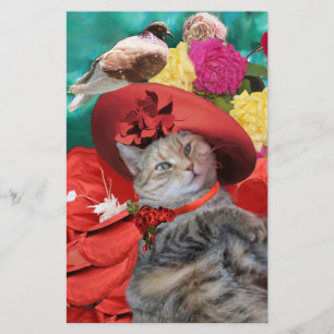 CELEBRITY CAT PRINCESS TATUS MET RODE PET EN DOOD BRIEFPAPIER
