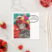 CELEBRITY CAT PRINCESS TATUS MET RODE PET EN DOOD SERVETTEN (Insitu)