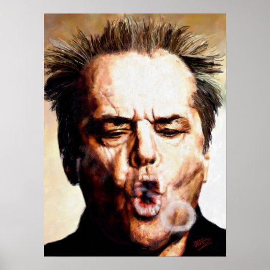 Celebrity Jack Nicholson rookring Poster (Voorkant)