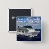 Celebrity Reflection TA vierkante knop Button 5,1 Cm (Voorkant /achterkant)