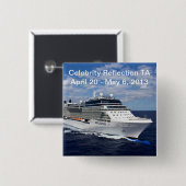 Celebrity Reflection TA vierkante knop Vierkante Button 5,1 Cm (Voorkant /achterkant)