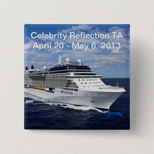 Celebrity Reflection TA vierkante knop Vierkante Button 5,1 Cm (Voorkant)