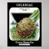 Celeriac Kaart Seed Co. pakket Fredonia, NY  Poster (Voorkant)