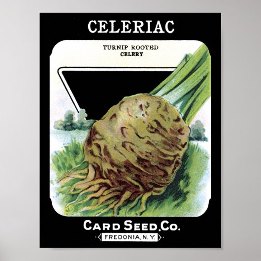 Celeriac Kaart Seed Co. pakket Fredonia, NY  Poster (Voorkant)