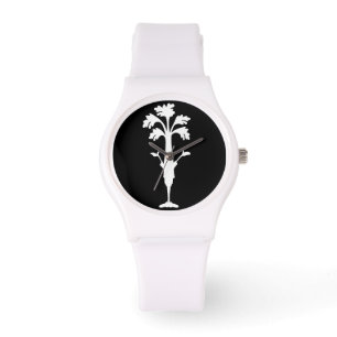 "Celery Charles" Logo Sporty Watch Silicone Strap Horloge