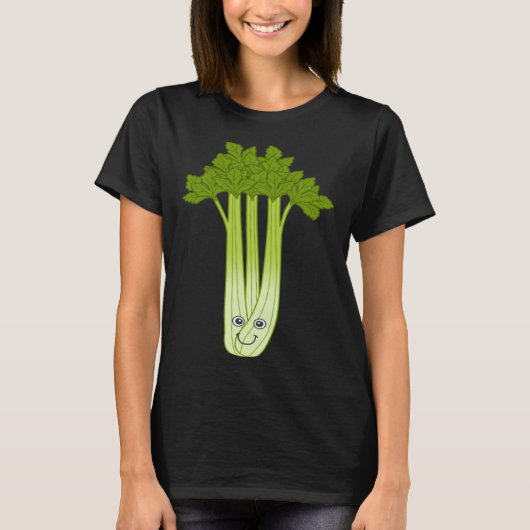 Celery Fan Ironic Saying Vegetables Leek Food T-shirt (Voorkant)