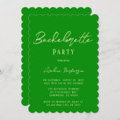 Celery Forest Green Typography Bachelorette Party Kaart (Voorkant / Achterkant)