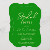 Celery Forest Green Typography-Vrijgezellenfeest Kaart (Voorkant / Achterkant)