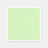 Celery Green and White Polka Dot Pattern Servet (Voorkant)