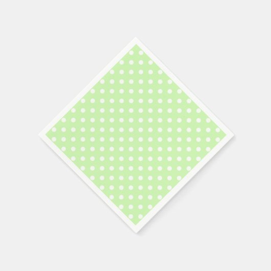 Celery Green and White Polka Dot Pattern Servet (Hoek)