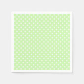 Celery Green and White Polka Dot Pattern Servet (Voorkant)