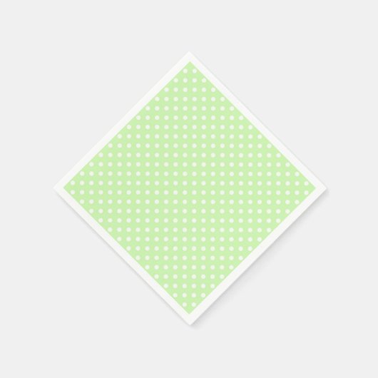Celery Green and White Polka Dot Pattern Servet (Hoek)