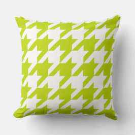 Celery Green Houndstooth Sierkussen
