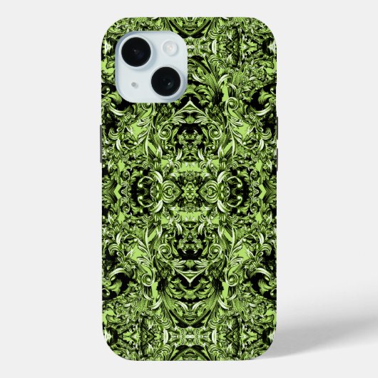 CELERY GREEN ITALIAN BAROQUE PRINT Case-Mate iPhone CASE (Achterkant)
