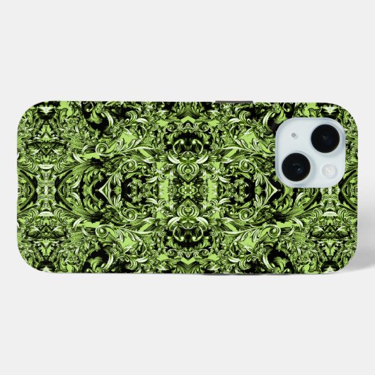 CELERY GREEN ITALIAN BAROQUE PRINT Case-Mate iPhone CASE (Achterkant (horizontaal))