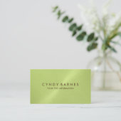 Celery Green Sheen Visitekaartje (Staand voorkant)