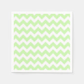 Celery Green, White Chevron ZigZag Pattern Servet (Voorkant)