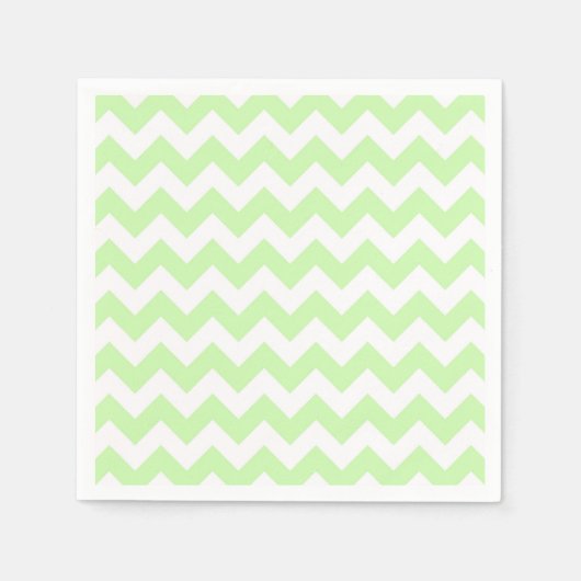 Celery Green, White Chevron ZigZag Pattern Servet (Voorkant)