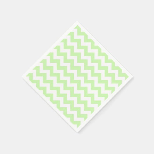 Celery Green, White Chevron ZigZag Pattern Servet (Hoek)