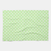 Celery Green White Polka Dot Pattern Theedoek (Horizontaal)
