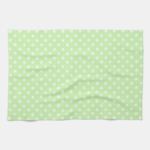 Celery Green White Polka Dot Pattern Theedoek