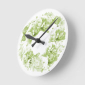 Celery Green Wreator Flower Clock Ronde Klok (Hoek)