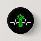 Celery Heartbeat Ronde Button 3,2 Cm (Voorkant)