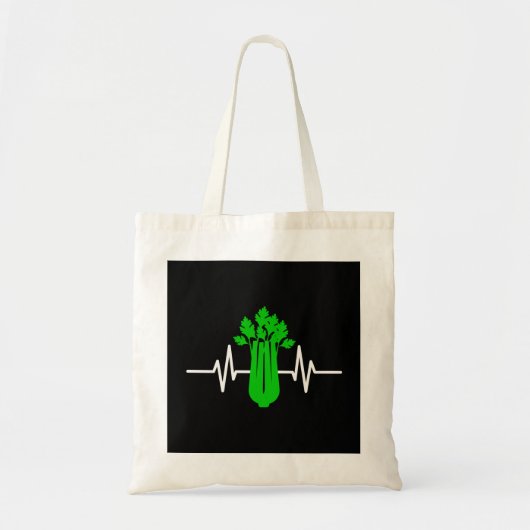 Celery Heartbeat Tote Bag (Voorkant)