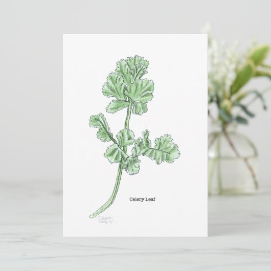 Celery Leaf Kaart (Staand voorkant)