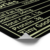 Celery Nutrition Thanksgiving Costume Food Facts X Poster (Hoek)