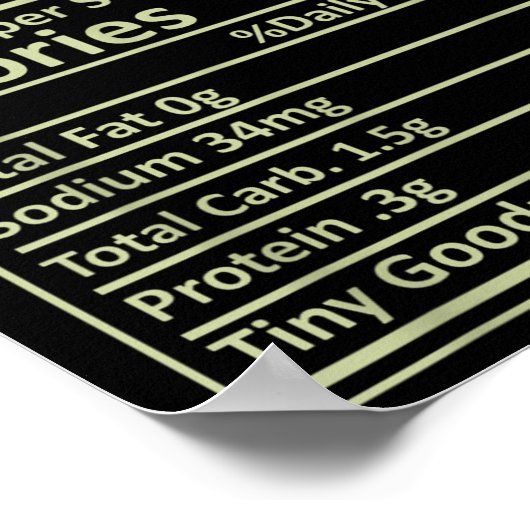 Celery Nutrition Thanksgiving Costume Food Facts X Poster (Hoek)