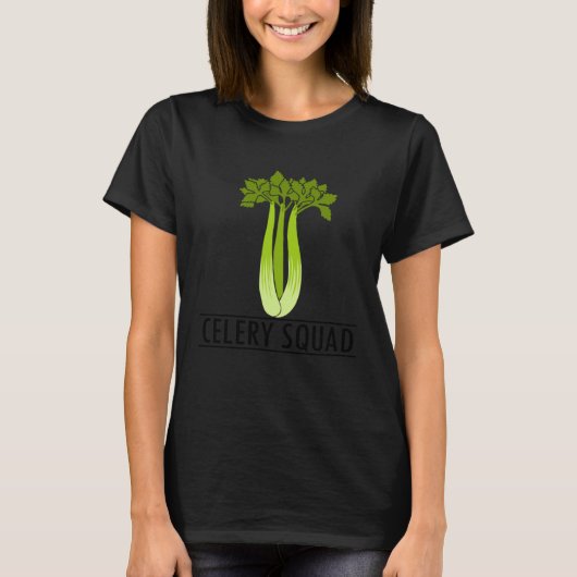 Celery Squad Vegetable Fan Ironic Leek T-shirt (Voorkant)