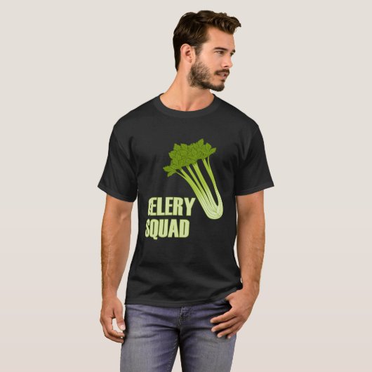 Celery Squad Vegetables Healthy Leeks T-shirt (Voorkant volledig)