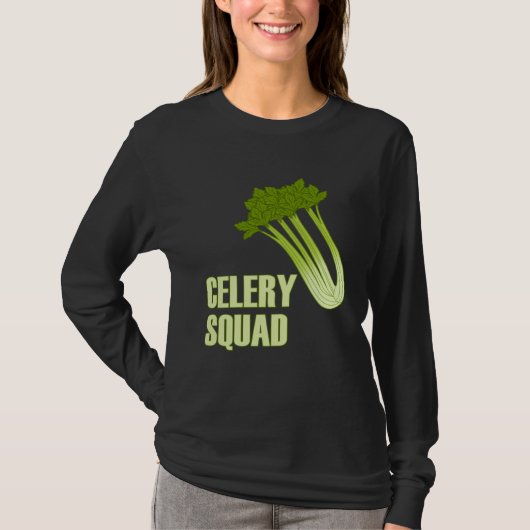 Celery Squad Vegetables Healthy Leeks T-shirt (Voorkant)