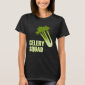 Celery Squad Vegetables Healthy Leeks T-shirt (Voorkant)