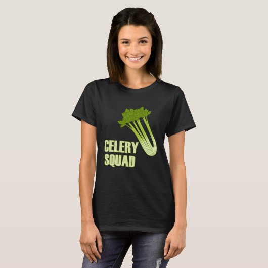 Celery Squad Vegetables Healthy Leeks T-shirt (Voorkant volledig)