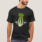 Celery Workout Ironic Gym Powerlifting Leek T-shirt (Voorkant)