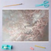 Celesial White Peacock met Bloom Pink Decoupage Tissuepapier (Craft)