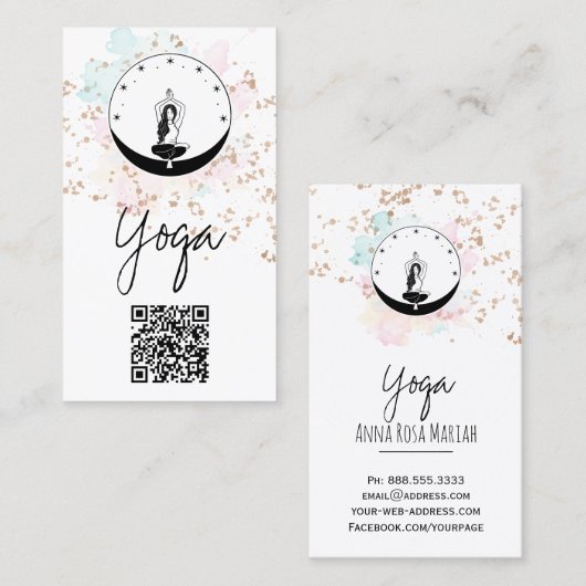 *~* CelesQR tial AP33 Regenboog Spiritueel Chakra Visitekaartje (Voorkant / Achterkant)