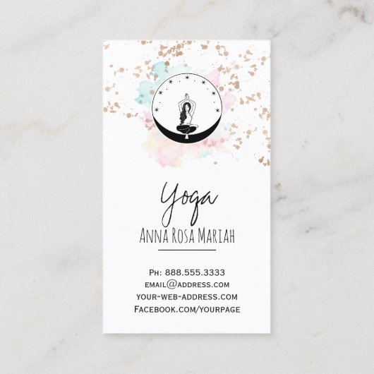 *~* CelesQR tial AP33 Regenboog Spiritueel Chakra Visitekaartje (Achterkant)