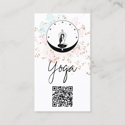 *~* CelesQR tial AP33 Regenboog Spiritueel Chakra Visitekaartje (Voorkant)