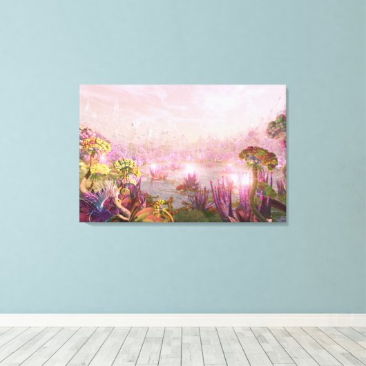 Celestal Lake - door Jurgen Ziewe Canvas Afdruk (Insitu (Houten vloer))