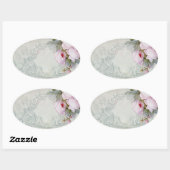 CÉLESTE achtergrond Ovale Sticker (Vel)